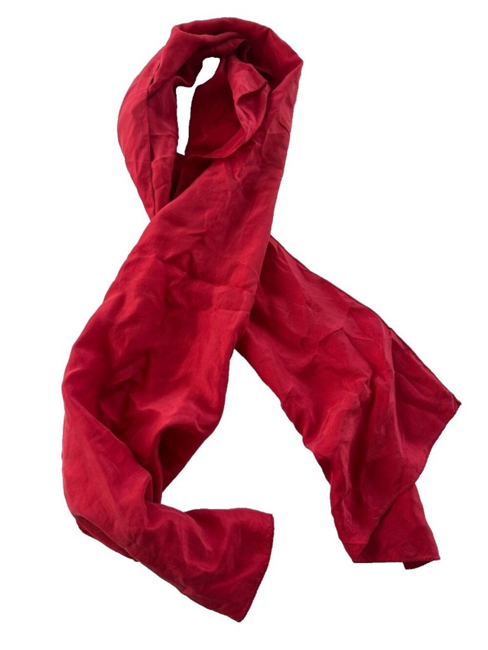Axcess 100% Silk Red Rectangle Scarf